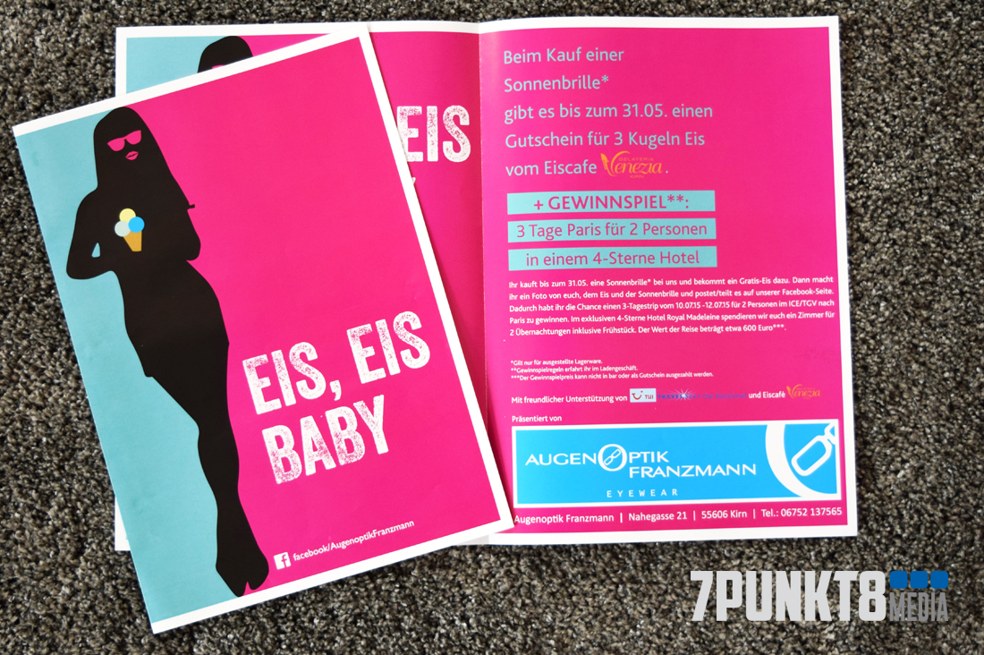 7Punkt8Media verantwortlich für Werbeaktion von Augenoptik Franzmann