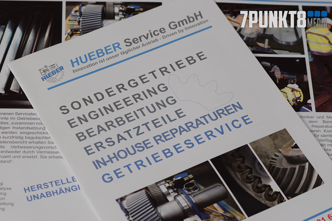 Flyergestaltung für die Hueber Service GmbH von 7PUNKT8 Media