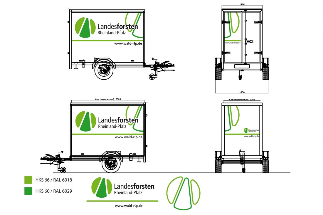Landesforsten design von Mobil-Folierungen