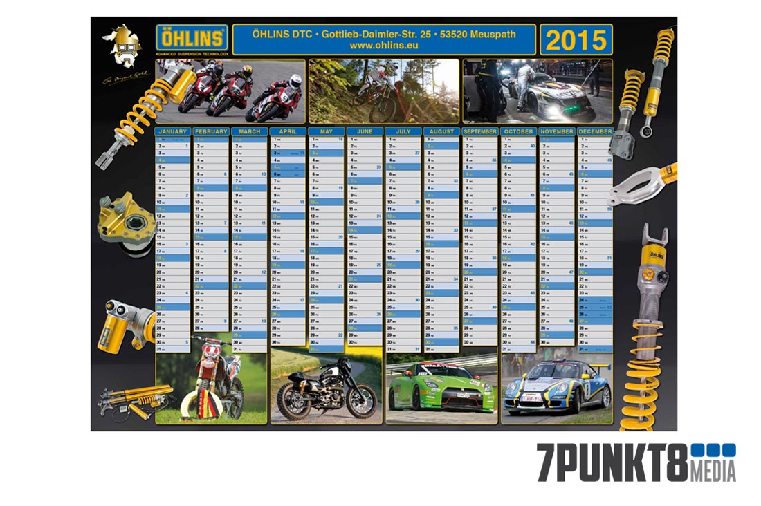 Öhlins AB Jahreskalender-Design