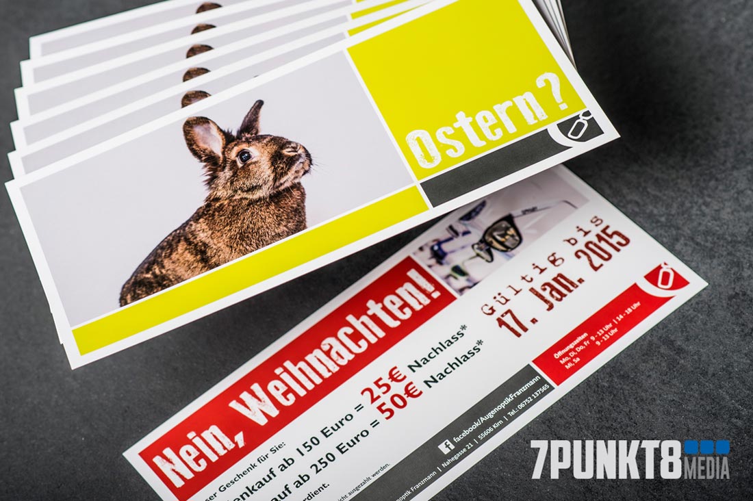 Augenoptik Franzmann Werbe-Flyer Weihnachtsaktion 2015
