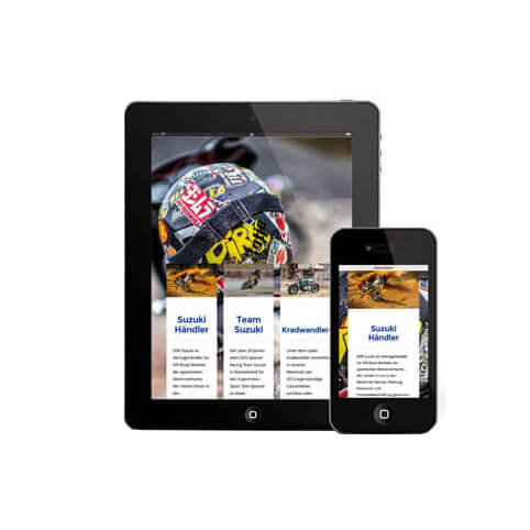 Unsere Webseiten sind dank Responsive Design auf allen Endgeräten optimal darstellbar.