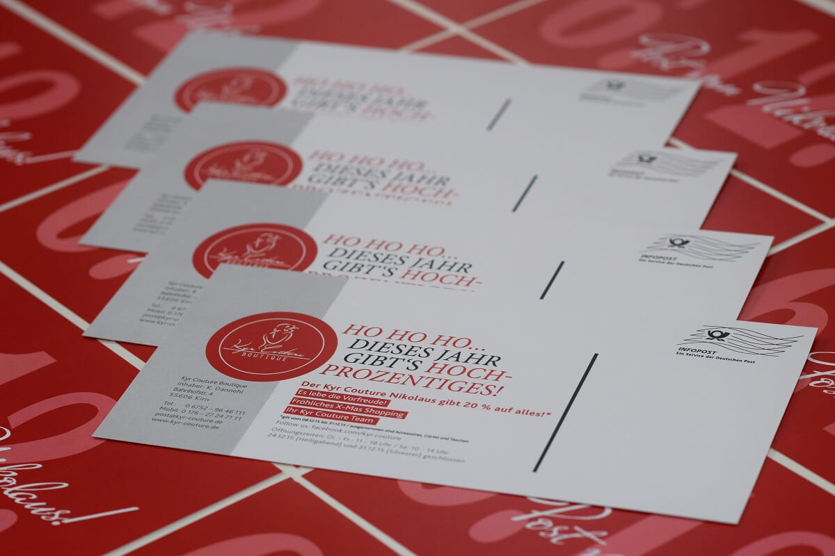 Weihnachtsflyer für Kyr Couture