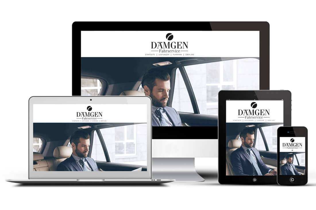Dämgen-Fahrservice: Responsive Design Webseite