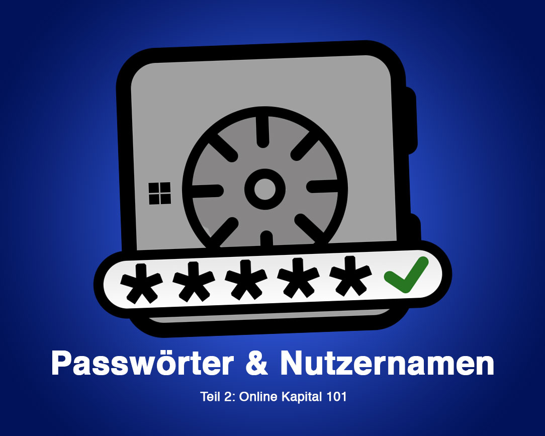 Halten Sie Ihre Passwörter und Nutzernamen fest