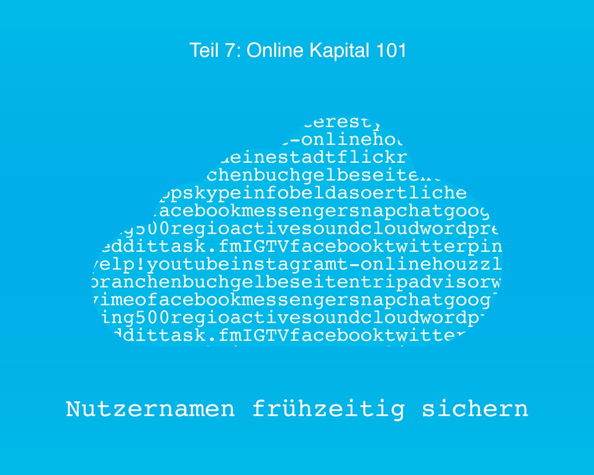 101 Online Kapital - Teil 07 Nutzernamen sichern